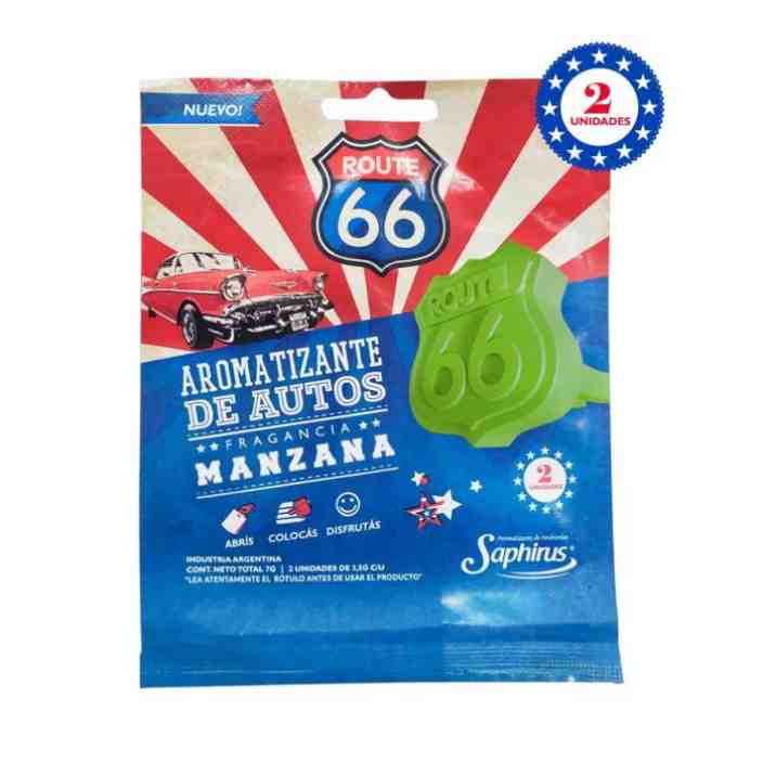 SAPHIRUS MANZANA AROMATIZANTE DE AUTO X2 UNIDADES